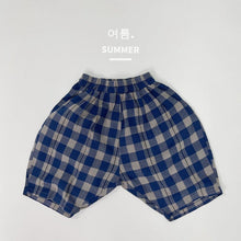 Load image into Gallery viewer, 1199PA-Summer Korean cotton and linen plaid loose shorts