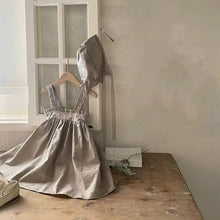 Load image into Gallery viewer, Y6317DS-Summer Forest Embroidery Suspender Dress + Hat Two-piece Set