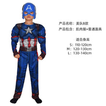 Load image into Gallery viewer, WH91601TG- Halloween COS costume children's performance Avengers hero Spider-Man Hulk Iron Man muscle costume
