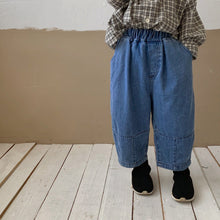 Load image into Gallery viewer, Q90603PA-2022 New Spring and Autumn Korean Children's Clothing Children's Wide-leg Jeans Boys and Girls Baby Loose Casual Long Pants