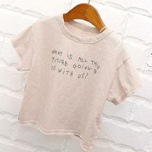 Load image into Gallery viewer, 23D216SE-2022 Summer New Children's Tops Korean Style Simple Soft Round Neck Letter Printed Boys and Girls Cotton Short Sleeve T-Shirt