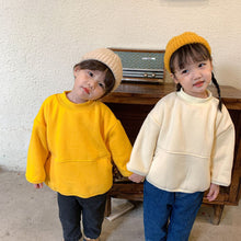 Load image into Gallery viewer, D60110SE- New Korean version for boys and girls in autumn and winter, plus velvet half-high collar long-sleeved tops
