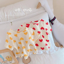Load image into Gallery viewer, TG68168-Summer girl suit baby internet celebrity fashionable children's personality trend brand fresh cute love short-sleeved T-shirt shorts