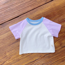 Load image into Gallery viewer, 3220SE-Children's summer color matching T-shirt Korean summer wear ins baby cotton T-shirt thin baby top