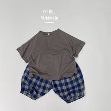 Load image into Gallery viewer, 1199PA-Summer Korean cotton and linen plaid loose shorts