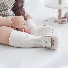 Load image into Gallery viewer, 31504AC-Korean version of combed cotton cute cartoon newborn baby middle tube socks toddler socks (two pairs can be mixed and matched)