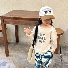 Load image into Gallery viewer, C81022SE- Spring and Autumn BE BRAVE loose cotton long-sleeved top