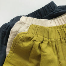 Load image into Gallery viewer, 1051PA-Linen Sen series Korean children's clothing children's harem big PP six-point pants boys and girls carrot pants literary retro style