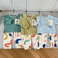 Load image into Gallery viewer, D90785JG-Autumn and winter pocket print color matching home clothes