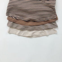 Load image into Gallery viewer, 1052SE-Korean summer children's sleeveless vest soft bamboo cotton solid color stripes thin boys and girls wear stylish vest