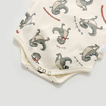 Load image into Gallery viewer, 40603LS-Summer Korean version of pure cotton full version printed short-sleeved bodysuit