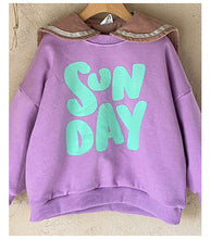 Load image into Gallery viewer, 23D1915PCW- Korean version of children's spring and autumn new parent-child wear Korean style letters loose casual long-sleeved parent-child terry sweater t