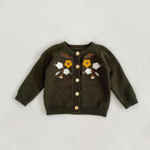 Load image into Gallery viewer, 83129se-2022 Spring and Autumn All-match Infant and Child Baby Embroidered Knitted Jacket Cotton Yarn Long Sleeve Newborn Cardigan Jacket