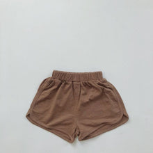 Load image into Gallery viewer, 1055PA-Retro Japanese Korean children's solid color shorts neutral Korean boys and girls striped hem hot pants loose shorts