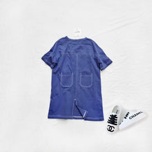 Load image into Gallery viewer, 22123PCW- Spring and summer Korean loose long stitching slit dress parent-child outfit