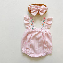 Load image into Gallery viewer, k2183LS-Summer Korean version of jacquard sleeveless ha-ge bodysuit + headband