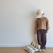 Load image into Gallery viewer, BB2234SE-2022 Autumn and Winter New Children's Clothing Japanese Girls Solid Color V-neck Hooded Sweater Parent-child Clothing