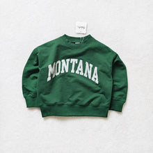 Load image into Gallery viewer, 21055PCW-Autumn Japanese-style parent-child outfit loose terry long-sleeved top with English letters