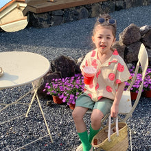 Load image into Gallery viewer, <Taiwan Pavilion> 2022X43SE-Korean version of boys and girls full print smiley face shirt (A3)