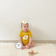 Load image into Gallery viewer, 32317LS-Summer Korean version egg print bodysuit + hairband two-piece set