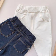 Load image into Gallery viewer, WH112105PA- Spring and Autumn knitted imitation denim casual trousers