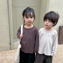 Load image into Gallery viewer, C81337SE-Spring and Autumn Cotton Loose Japanese and Korean Style Long Sleeve Basic T-shirt