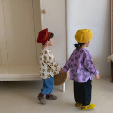 Load image into Gallery viewer, Q90966SE-Children's long-sleeved floral shirt boys 2022 new spring and autumn clothes fashionable street girls shirt baby tops