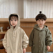 Load image into Gallery viewer, Q90579SE-Children's jacket, mid-length, boys' autumn clothing, girls' hooded windbreaker, 2022 new spring and autumn stylish baby tops