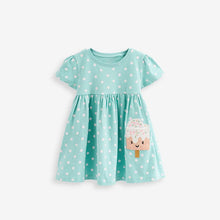 Load image into Gallery viewer, 9312DS-Summer European and American children's round neck short-sleeved popsicle dress