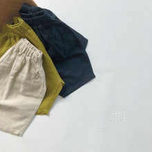 Load image into Gallery viewer, 1051PA-Linen Sen series Korean children's clothing children's harem big PP six-point pants boys and girls carrot pants literary retro style