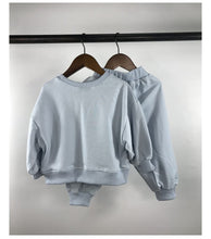 Load image into Gallery viewer, 23D854TG-Children's 2022 Spring and Autumn New Boys and Girls Korean Fashion Letter Printed Long Sleeve Pullover Cotton Sweater Trousers Set