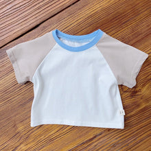 Load image into Gallery viewer, 3220SE-Children's summer color matching T-shirt Korean summer wear ins baby cotton T-shirt thin baby top