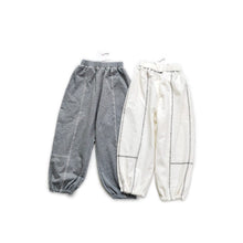 Load image into Gallery viewer, 178PA-Autumn and winter loose color matching harness foot parent-child casual sports pants