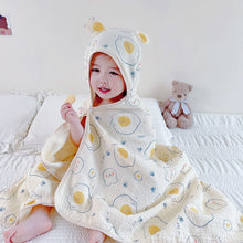 Load image into Gallery viewer, 2041AC-Four Seasons Crepe Cotton Soft Cartoon Hooded Cape