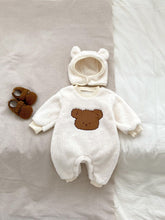 Load image into Gallery viewer, H10055LS-Cute bear pullover thick warm top trousers set & climbing suit
