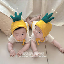 Load image into Gallery viewer, 32321LS-Summer pineapple print bodysuit + hat two-piece set