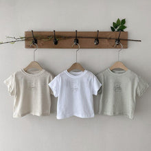 Load image into Gallery viewer, Y7315SE- Summer thin cotton love bear print round neck casual short-sleeved top (pre-sale 15 days delivery)