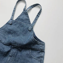 Load image into Gallery viewer, 1127LS-Soft denim ~ Korean children's clothing summer children's denim suspender shorts boys and girls adjustable jumpsuit