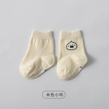 Load image into Gallery viewer, CT001AC-Children's socks 2022 autumn new Korean cartoon trendy mid-tube socks baby non-slip floor socks baby socks