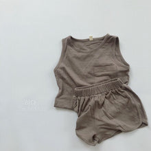 Load image into Gallery viewer, 1055PA-Retro Japanese Korean children's solid color shorts neutral Korean boys and girls striped hem hot pants loose shorts