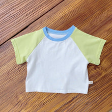 Load image into Gallery viewer, 3220SE-Children's summer color matching T-shirt Korean summer wear ins baby cotton T-shirt thin baby top
