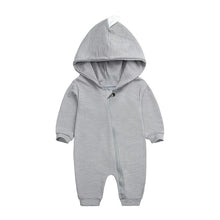Load image into Gallery viewer, HY2946LS-New cross-border infant dinosaur hooded cotton jumpsuit for boys and girls long-sleeved crawling clothes baby jumpsuit