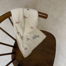 Load image into Gallery viewer, WH92602AC-Cute soft coral fleece towel cartoon embroidered bear strawberry super absorbent face towel no lint face towel