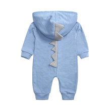 Load image into Gallery viewer, HY2946LS-New cross-border infant dinosaur hooded cotton jumpsuit for boys and girls long-sleeved crawling clothes baby jumpsuit