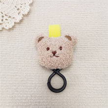 Load image into Gallery viewer, WH81502AC- Korean ins style embroidered bear head baby stroller hook baby stroller hook baby stroller magic cart Velcro hook