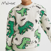 Load image into Gallery viewer, <Taiwan Pavilion> 8646SE-malwee autumn dinosaur print round neck long sleeve top