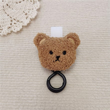 Load image into Gallery viewer, WH81502AC- Korean ins style embroidered bear head baby stroller hook baby stroller hook baby stroller magic cart Velcro hook