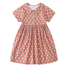 Load image into Gallery viewer, X82071DS-Summer lapel pure cotton floral dress