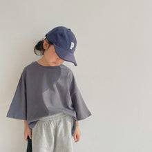 Load image into Gallery viewer, BB2112PCW-Summer Japanese-style brushed angled short-sleeved parent-child top