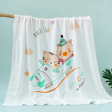 Load image into Gallery viewer, WH6202AC-Double-layer bamboo cotton baby blanket children's quilt thin air-conditioning summer quilt baby bamboo fiber ice silk blanket wholesale